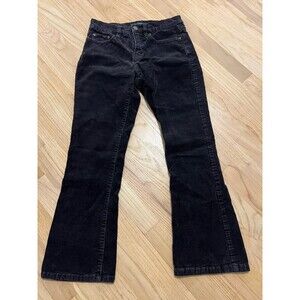 Lauren Jeans Ralph Lauren Pants Womens 2 Corduroy Straight Stretch Black LRL